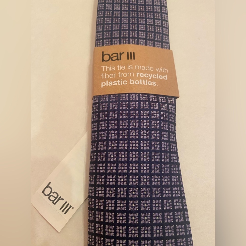 BAR III Men’s Repreve Tie Purple‎ Recycled Material NWT